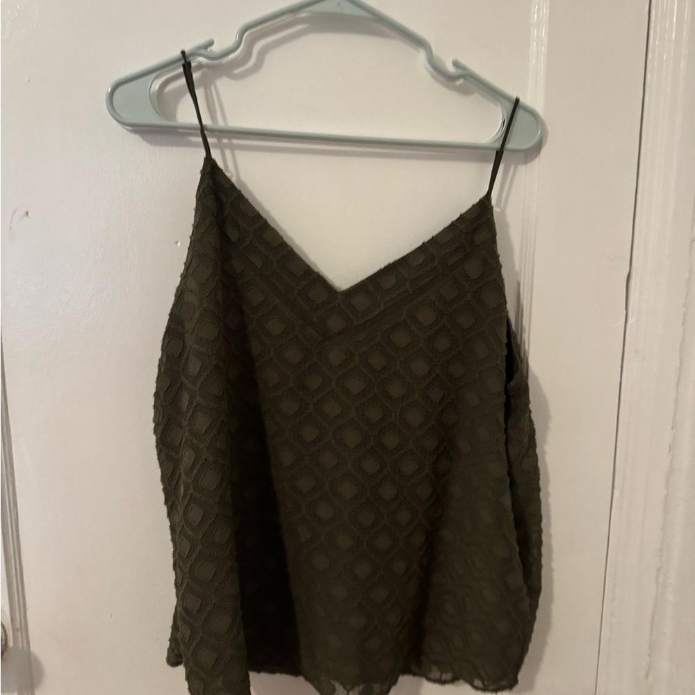 Elegant Olive Green Lace Cami Top